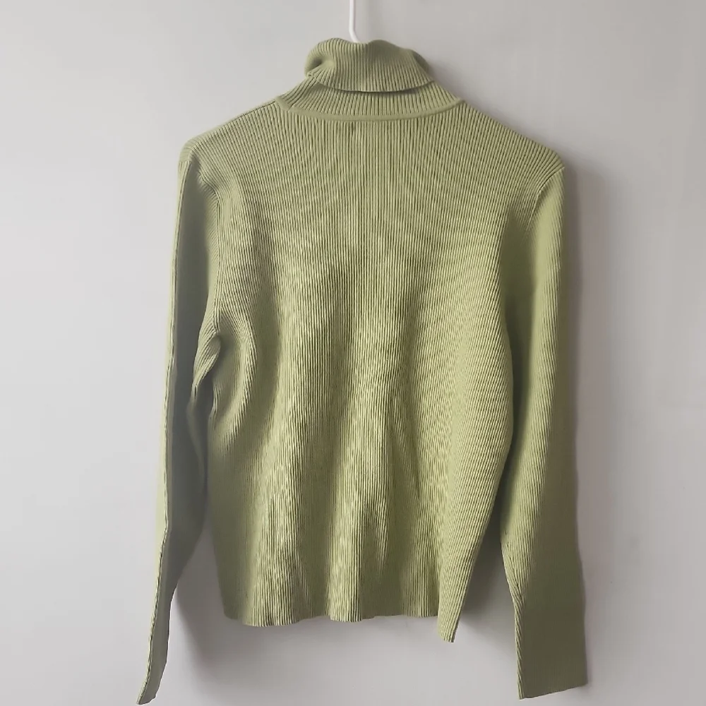 Charter Club Light Green Cowl Neck Sweater - Picture 5 of 7